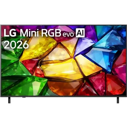 טלוויזיה חכמה 75 אינץ LG 4K Mini RGB evo AI דגם 75MRGB85B6C *משווק מורשה*