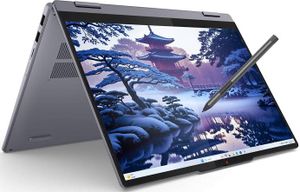 מחשב נייד LENOVO IDEAPAD5 2IN1 14IAL10 ULTRA5-225H/16GB/1TB/ARC130T/14"-TOUCH/FD/LUNA-GREY/3Y/1.6KG 83KR0050IV