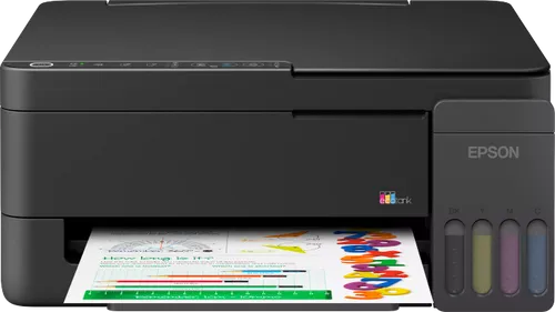 מדפסת Epson EcoTank L3350 רב-תכליתית (הדפסה, סריקה והעתקה) המציעה חיסכון מקסימלי בעלויות הדיו. כוללת קישוריות Wi-Fi ו-Wi-Fi Direct להדפסה אלחוטית מהסמארטפון, תמיכה ב-AirPrint ואיכות גבוהה. פתרון אידיא