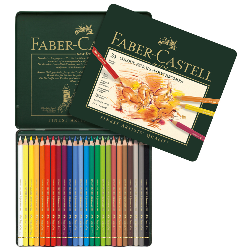 סט 24 עפרונות Polychromos Faber Castell