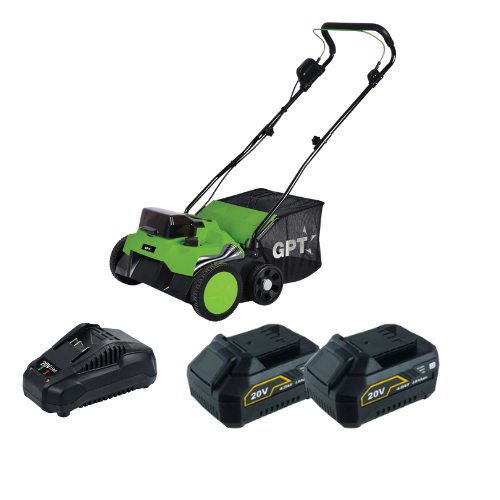 סט שואב לדשא סינטטי נטען 40V עם זוג סוללות 4.0AH ומטען GPT 