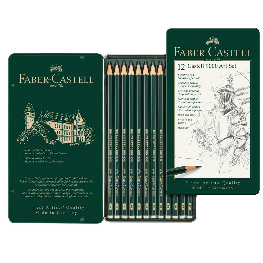 סט 12 עפרונות רישום Faber Castell