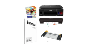 מארז מדפסת פוטו CANON G3416 + דפים+ גליוטינה + מכשיר למינציה 