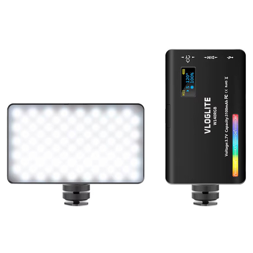 תאורת LED ניידת למצלמה ולנייד VLOGLITE W140 RGB 8W