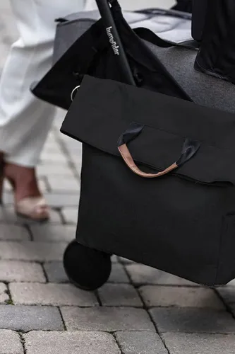 תיק החתלה המתחבר עם מגנטים לעגלה Connect 3 Sidebag - אפור/שחור