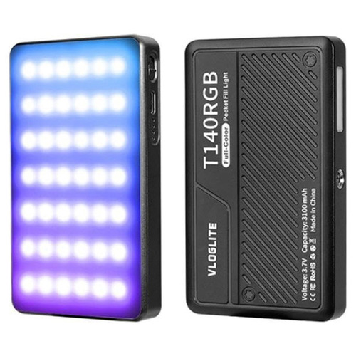 תאורת LED ניידת למצלמה ולנייד VLOGLITE T140 RGB 6W