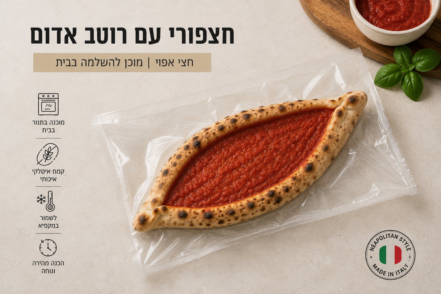 חצפורי מוכן כולל רוטב