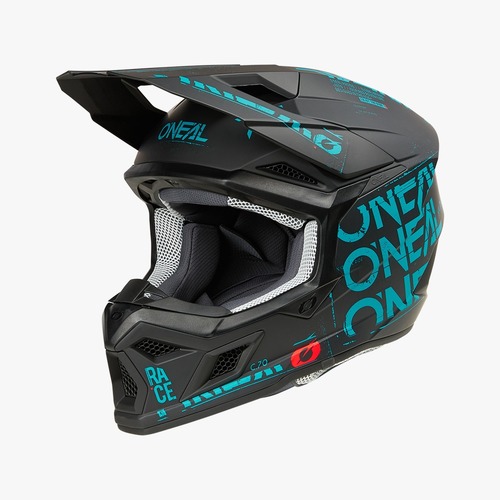 קסדת רכיבה שטח אוניל שחור/ כחול מט – ONEAL 3SRS STATIC MATT BLACK/ BLUE