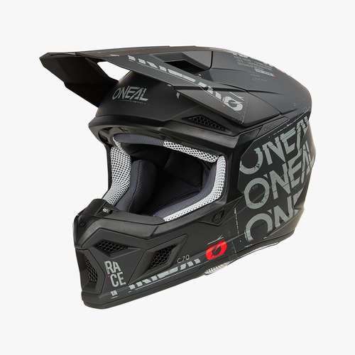 קסדת רכיבה שטח אוניל שחור/ אפור מט – ONEAL 3SRS STATIC MATT BLACK/ GRAY