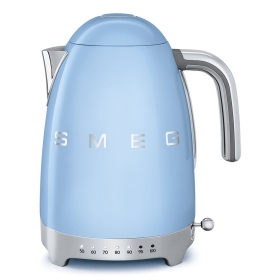 קומקום חשמלי smeg צבע כחול פסטל בטמפרטורה משתנה KLF04PBEU