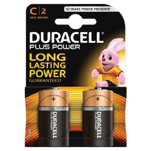 מארז שתי סוללות Duracell C2 Plus