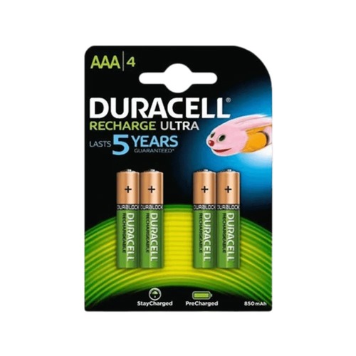 מארז ארבע סוללות נטענות Duracell AAA