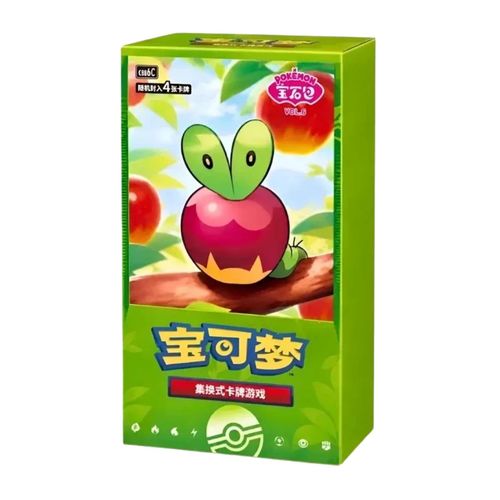 קלפי פוקימון בוסטר בוקס סיני גם 6 Pokemon TCG Chinese Gem Pack Vol. 6 CBB6C Applin Sealed Slim Booster Box