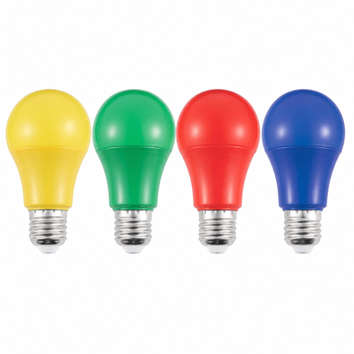 נורת LED צבעונית A60 ‏9W הברגת E27 – FSL | ירוק, אדום, כתום, כחול או צהוב