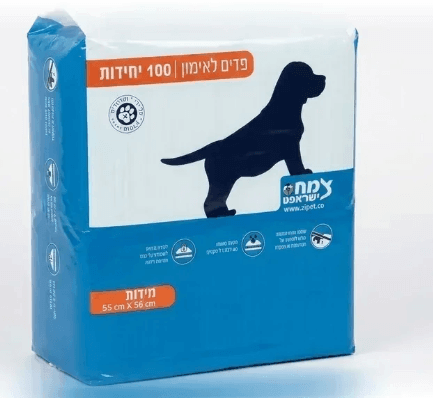 פדים סופגים איכותיים לגורים ולכלבים מבית צמח 100 יחידות מולי חיות מחמד