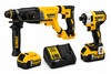 סט כלים נטען DEWALT DCK263P2 כולל אימפקט DCF887 פטישון DCH263 שתיי סוללות 5A ומטען