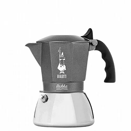 מקינטת Bialetti Brikka Induction ל-4 כוסות מוזגת קפה עם קרמה עשירה
