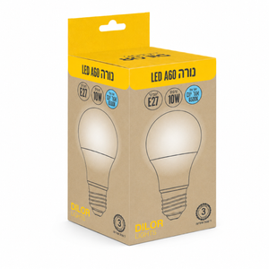 נורת LED ‏A60 ‏15W אור חם או לבן קר הברגת E27 – דילאור DILOR