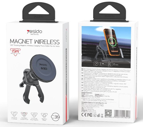 מחזיק טלפון לרכב MagSafe עם טעינה אלחוטית 15W Yesido C319
