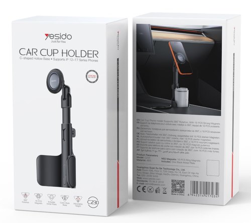 מחזיק טלפון MagSafe לחריץ הכוסות ברכב Yesido C230