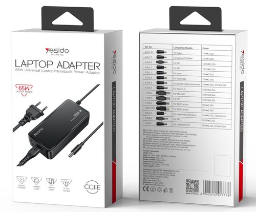 סט מטען למחשב נייד Yesido CG11E - תקע אירופאי