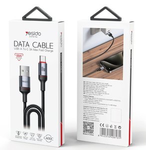 כבל USB-C מאלומיניום בהספק 18W באורך 2 מ