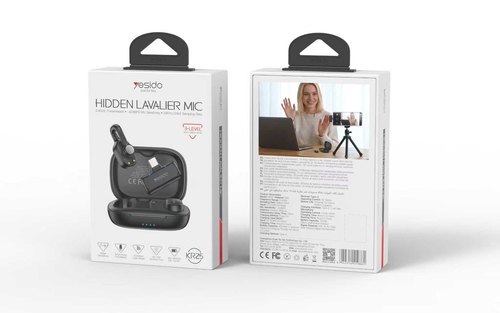 מיקרופון דש נסתר עם סינון רעשי AI בחיבור USB-C Yesido KR25