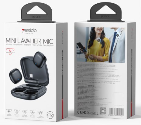 מיקרופון דש AI בחיבור USB-C Yesido KR21