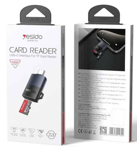 קורא כרטיסי TF בחיבור USB-C (OTG) Yesido GS37