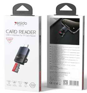 קורא כרטיסי TF בחיבור USB-C (OTG) Yesido GS37