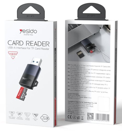 קורא כרטיסי TF בחיבור USB-A (OTG) Yesido GS36