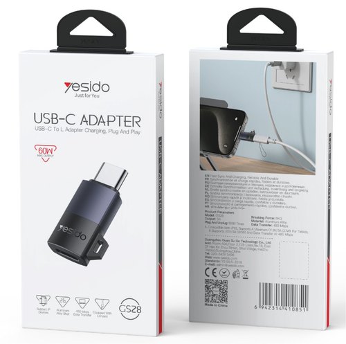 מתאם OTG מ-USB-C ל-Lightning Yesido GS28