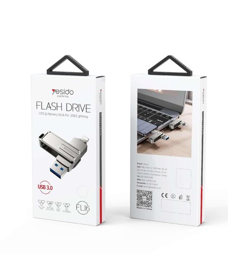 דיסק-און-קי 2 ב-1 בחיבורי Lightning ו-USB-A Yesido FL16