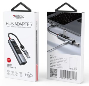 מפצל USB 5 ב-2 Yesido HB20