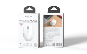 עכבר אלחוטי שקט 2.4G Yesido KB45 - לבן