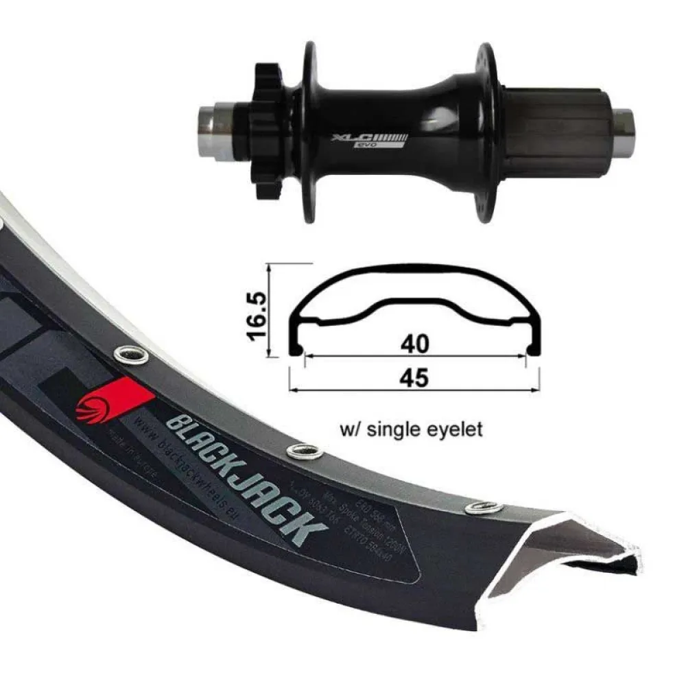 גלגל אחורי לאופניים 27.5" - ALEXRIMS - 12X148 6 BOLT SRAM