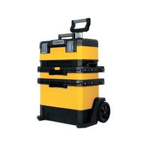 עמדת עבודה מתכת מקצועית 2 קומות על גלגלים STANLEY