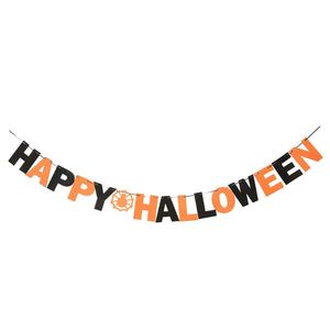 שרשרת Happy Halloween כתום/שחור