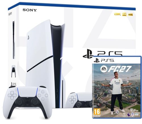 Sony PlayStation 5 1TB Slim Blu-ray + 2 Controllers + FC 27  