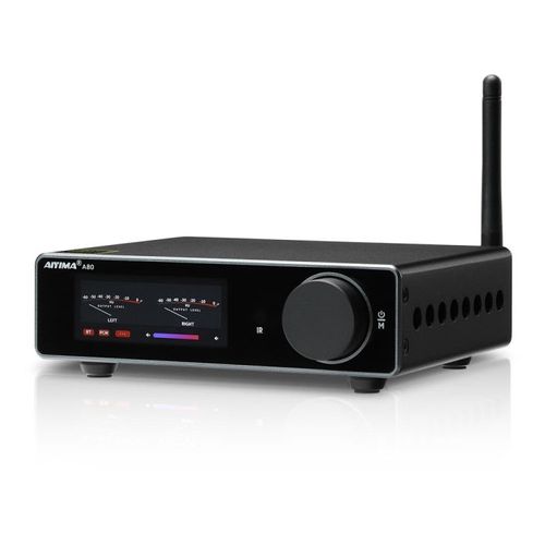 AIYIMA A80 — מגבר משולב Hi-Res 300W×2 עם DAC ES9038Q2M ו-Bluetooth 5.1