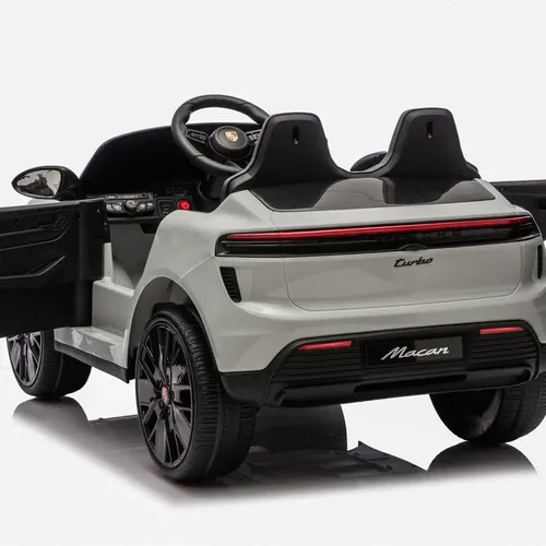 ג'יפ ממונע 12V לילדים פורשה מקאן Porsche Macan עם שלט חכם והנעה 4X4 - אפור בהיר