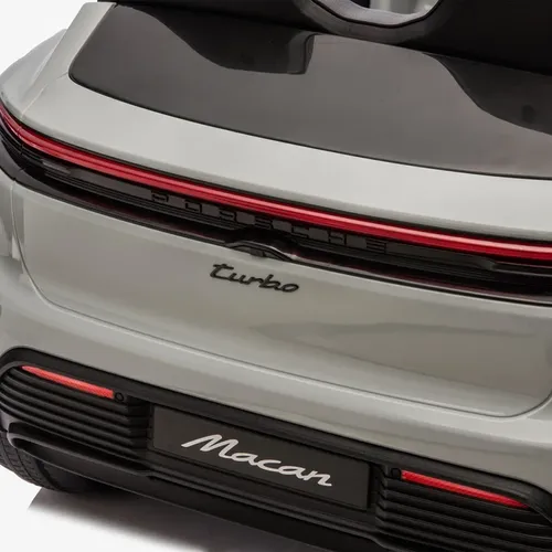 ג'יפ ממונע 12V לילדים פורשה מקאן Porsche Macan עם שלט חכם והנעה 4X4 - אפור בהיר