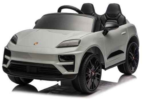 ג'יפ ממונע 12V לילדים פורשה מקאן Porsche Macan עם שלט חכם והנעה 4X4 - אפור בהיר