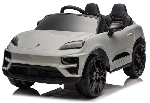 ג'יפ ממונע 12V לילדים פורשה מקאן Porsche Macan עם שלט חכם והנעה 4X4 - אפור בהיר