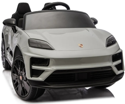 ג'יפ ממונע 12V לילדים פורשה מקאן Porsche Macan עם שלט חכם והנעה 4X4 - אפור בהיר