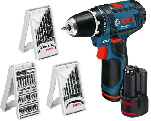 מברגה/ מקדחה כולל 39 אביזרים BOSCH GSR 12V-2-LI