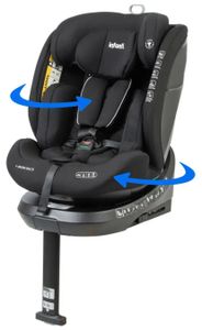 כיסא בטיחות ובוסטר מסתובב I-ELITE 360º מלידה ועד גיל 8 בתקן i-Size עם ריפוד מלאנג