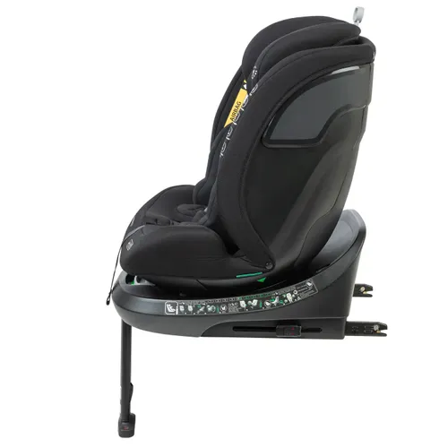 כיסא בטיחות ובוסטר מסתובב I-ELITE 360º מלידה ועד גיל 8 בתקן i-Size עם ריפוד מלאנג' מנדף זיעה - שחור
