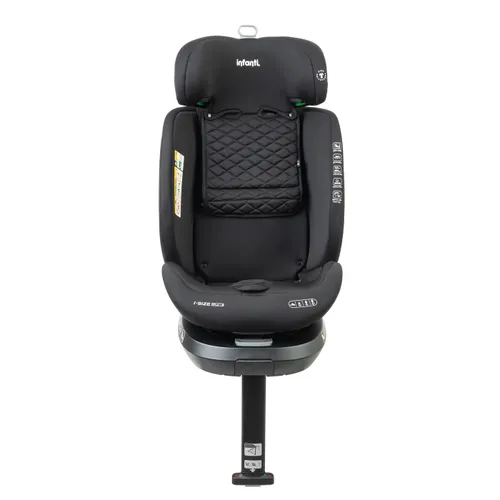 כיסא בטיחות ובוסטר מסתובב I-ELITE 360º מלידה ועד גיל 8 בתקן i-Size עם ריפוד מלאנג' מנדף זיעה - שחור