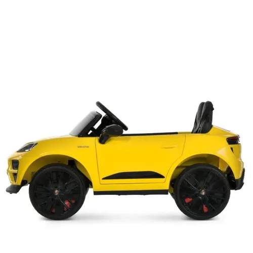 ג'יפ ממונע 12V לילדים פורשה מקאן Porsche Macan עם שלט חכם והנעה 4X4 - צהוב